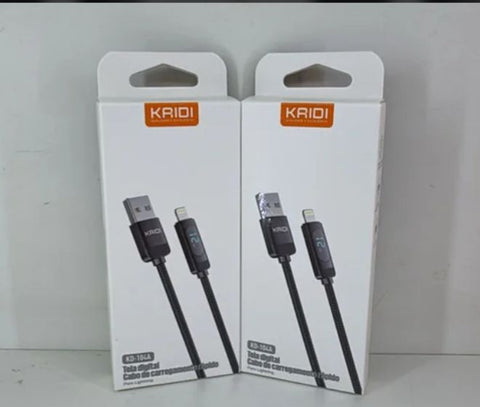 Cabo USB / IOS KAIDI, cabo de carregamento e dados