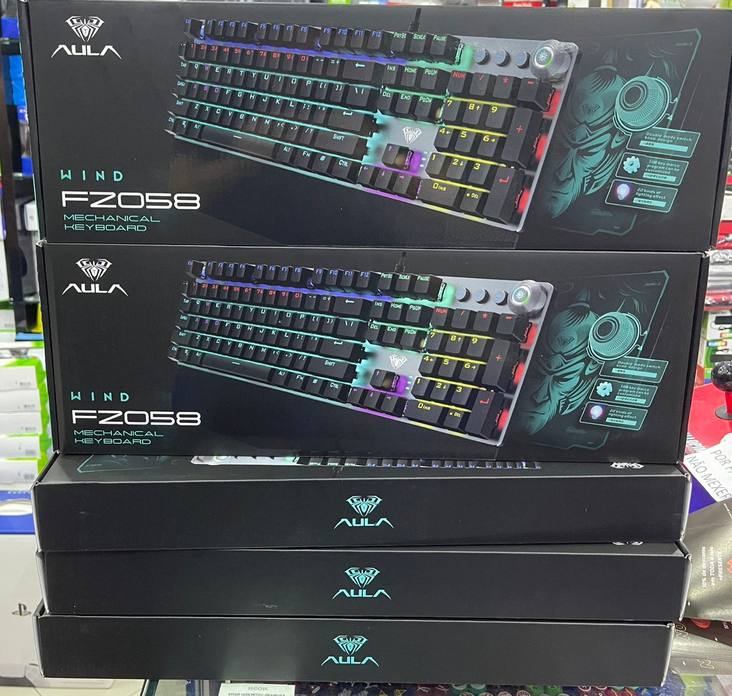 Teclado Mecânico AULA F2058 - 104 teclas