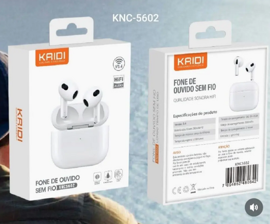 Fone de ouvido sem fio KAIDI 5602