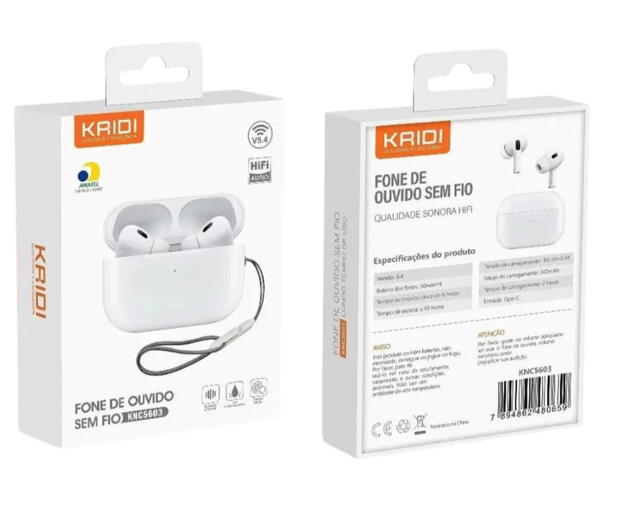 Fone de ouvido sem fio KAIDI 5603