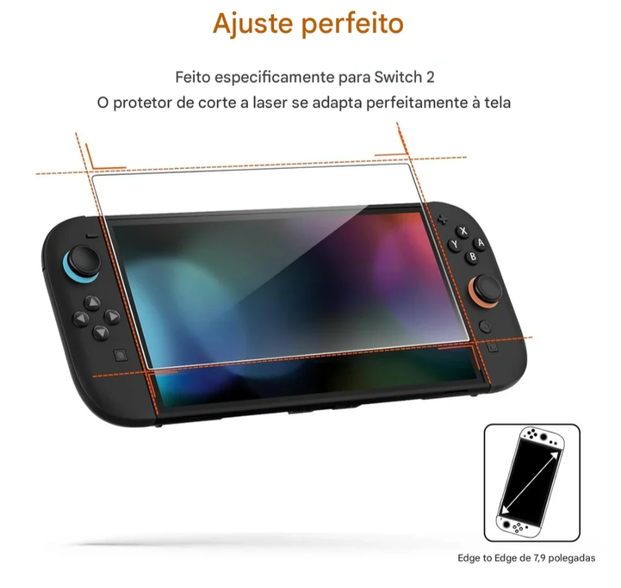 🛡️ Película Protetora para Nintendo Switch 2