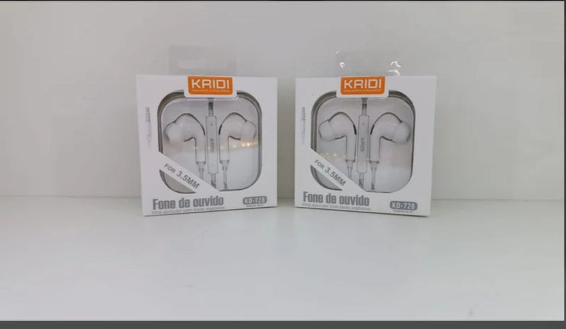 Fone de ouvido P2 com borracha KAIDI