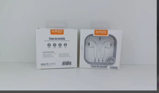 Fone de ouvido P2 sem borracha KAIDI