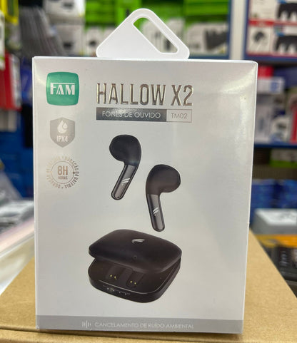 Fone de ouvido sem fio FAM HALLOW X2