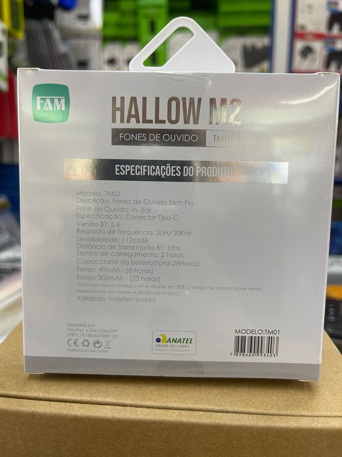 Fone de ouvido sem fio FAM HALLOW M2