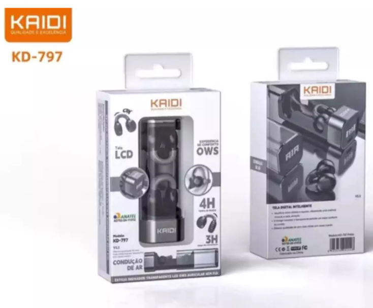 Fone de ouvido Bluetooth KAIDI KD-797