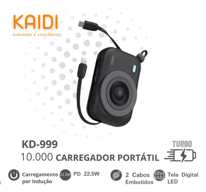 Carregador portatil Kaidi KD-999 - 10.000mAh