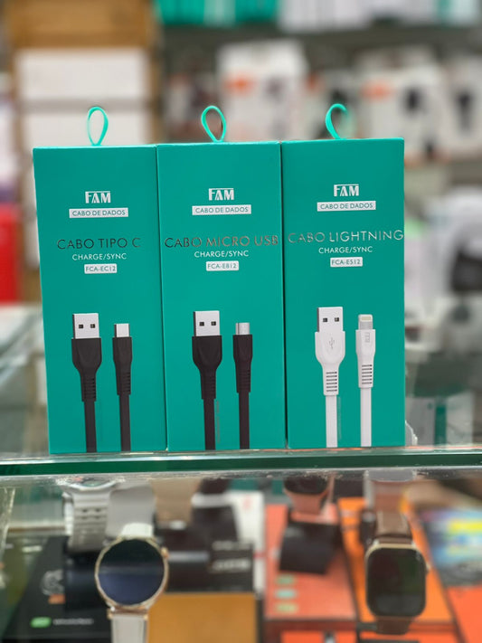 Cabos USB para Todos os Dispositivos: Tipo-C, Mini USB e Lightning