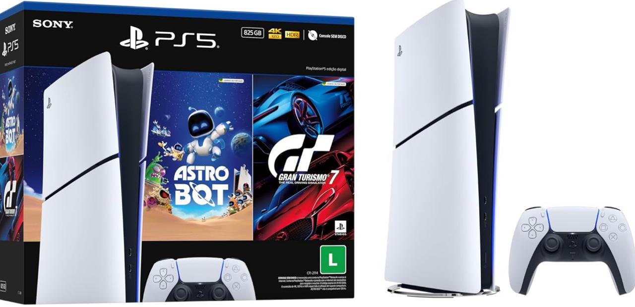 PlayStation 5 - Digital - EDIÇÃO Astro Bot e GT7