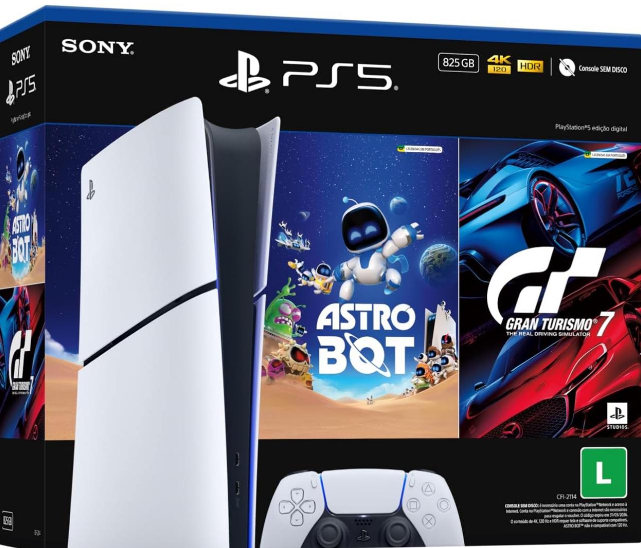 PlayStation 5 - Digital - EDIÇÃO Astro Bot e GT7