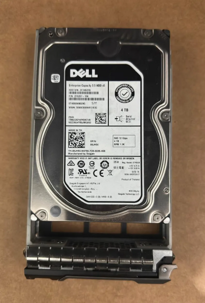 Hd Dell 4tb 7.2k 3,5 Sas 12gb - Servidores Prateado (Usado)