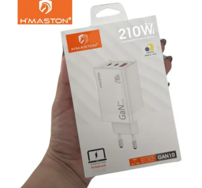 Carregador H’Maston GaN10 turbo de 210W,