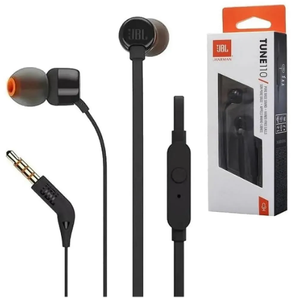 Fone de ouvido JBL Tune 110 com fio