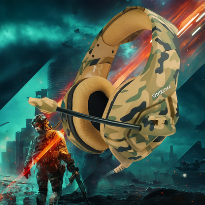 Headset Gamer Profissional Onikuma K1B Camuflado