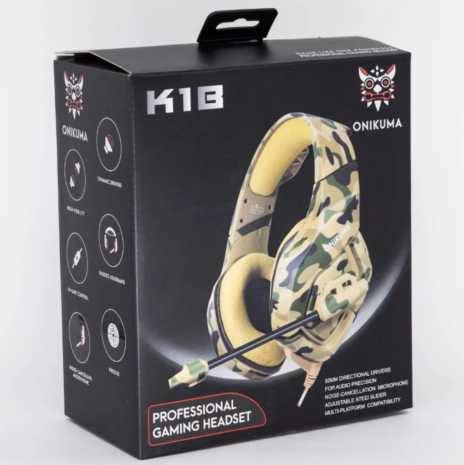 Headset Gamer Profissional Onikuma K1B Camuflado