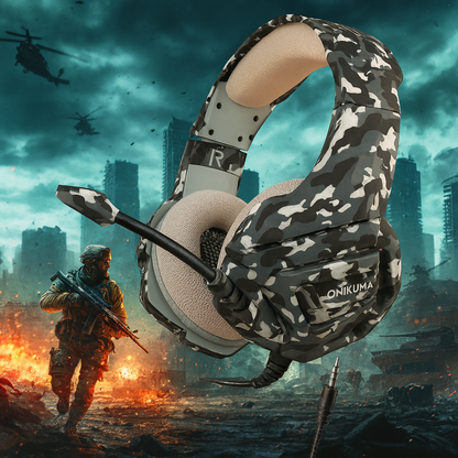 Headset Gamer Profissional Onikuma K5 Camuflado