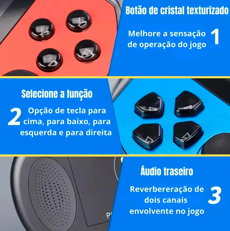 Kapbom KA-5883 – Fliperama de Bolso com Tela Gigante