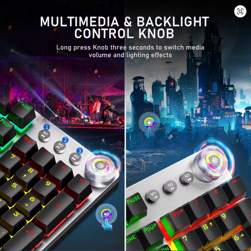 Teclado Mecânico AULA F2058 - 104 teclas