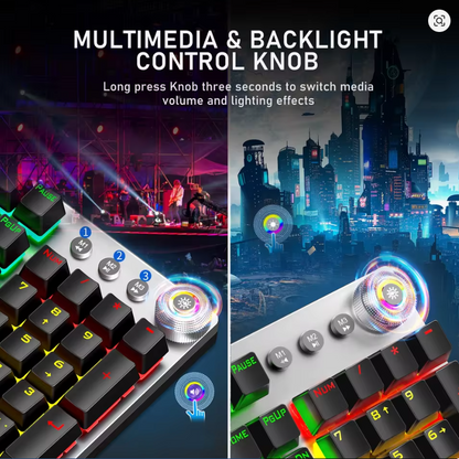 Teclado Mecânico AULA F2058 - 104 teclas