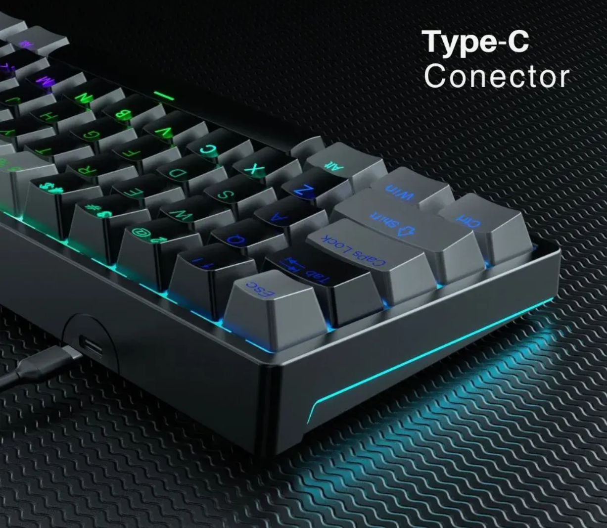 Teclado Mecânico AULA F3261 - 61 teclas