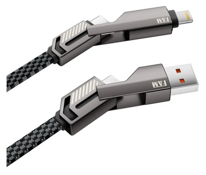 Cabo Ultra Rápido 4 em 1 - Lightning Tipo C - USB Tipo C - FCA-2204 - FAM