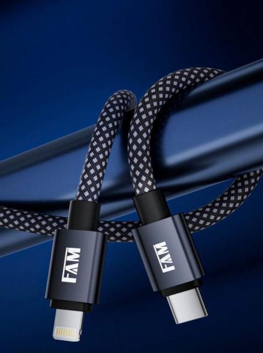 Cabos USB ultra rapido para iPhone tipo C / Lightning 1,2M